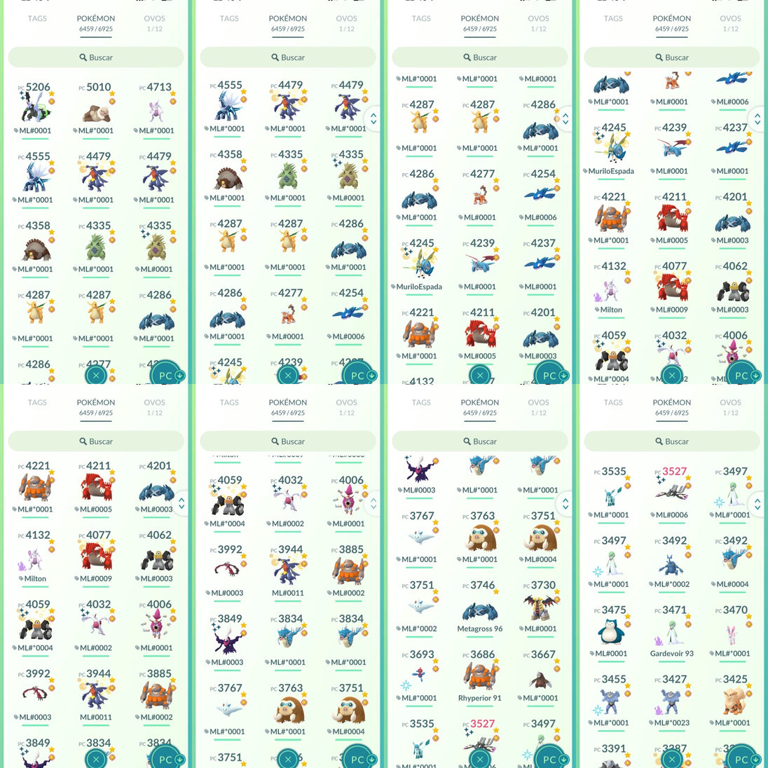 Conta Pokémon GO Nível 76 XP Pro 80 - Screenshot 5
