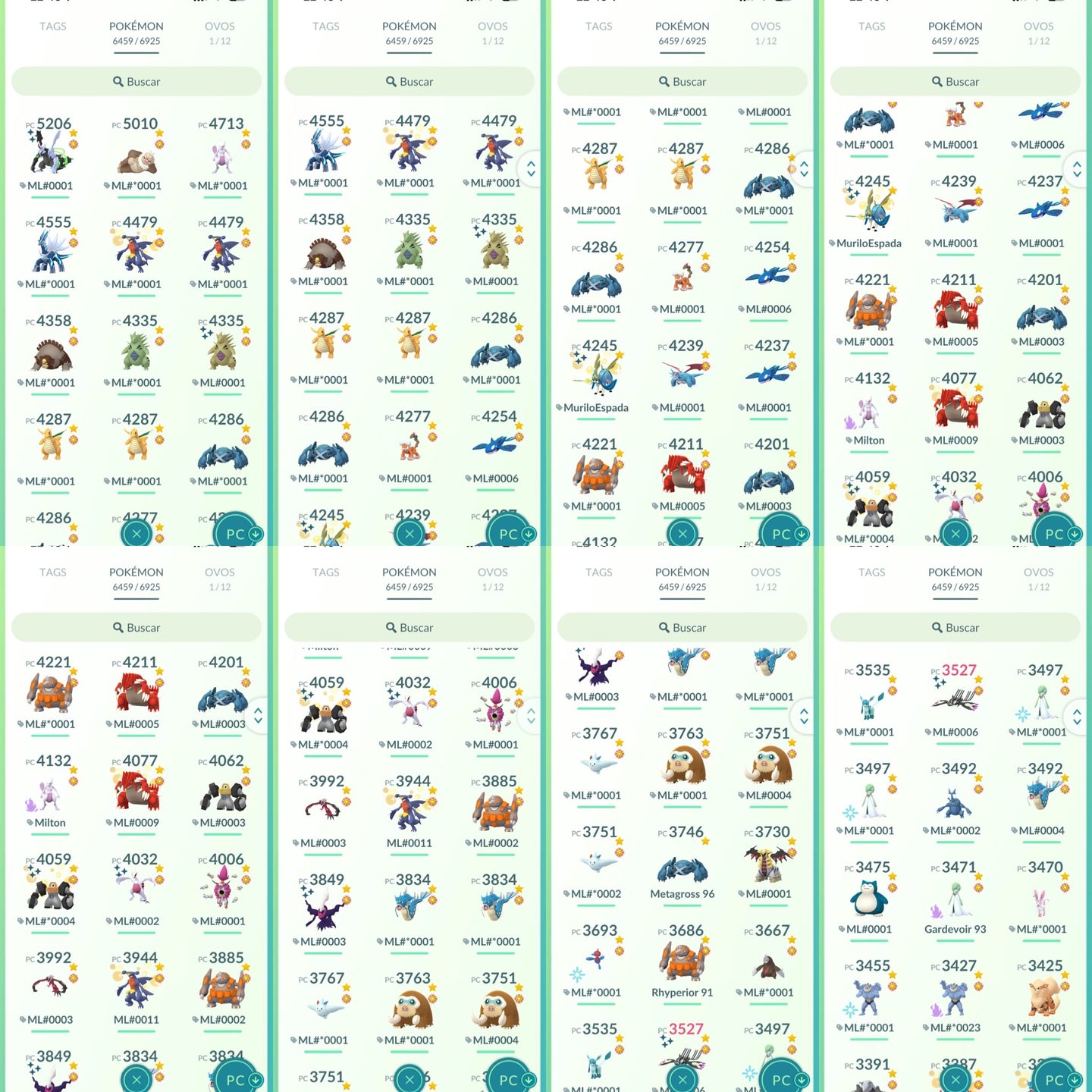 Conta Pokémon GO Nível 76 XP Pro 80 - Screenshot 5