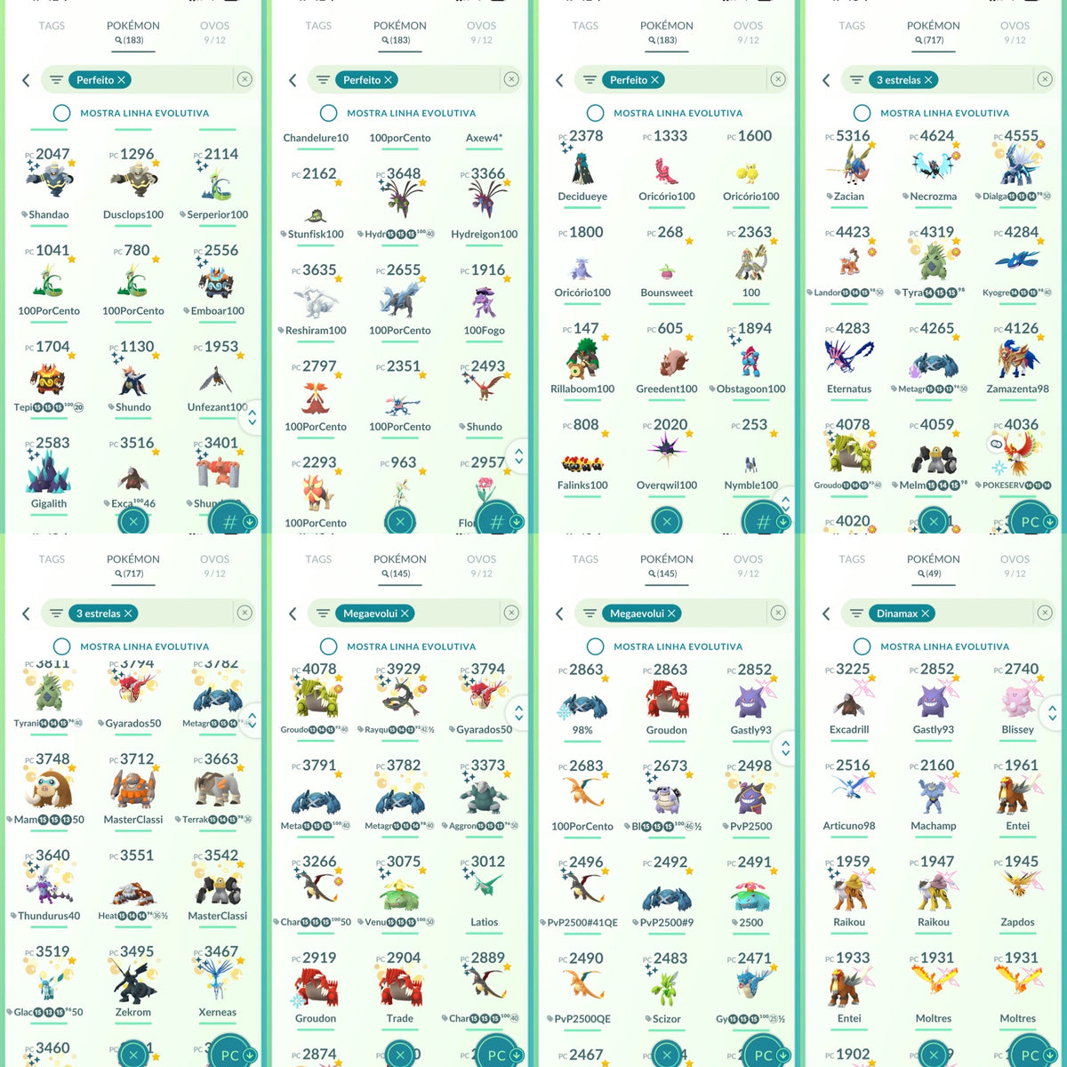 Galeria da conta Pokémon GO nível 71 — imagem 17