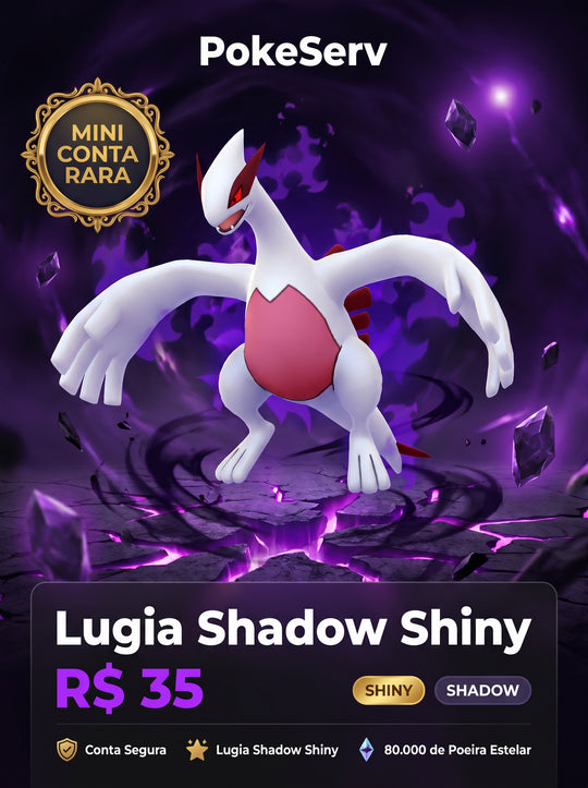 Mini Conta Rara Lugia Shadow Shiny PokeServ