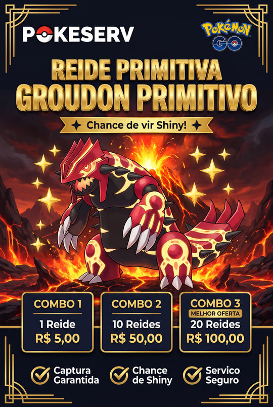 Reide Primitiva Groudon Primitivo Shiny PokeServ