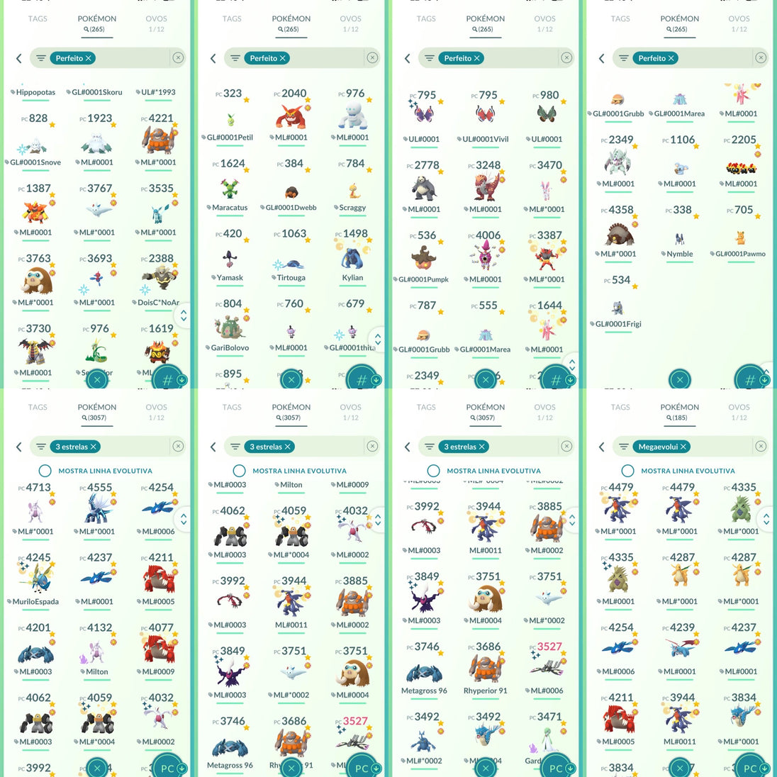 Conta Pokémon GO Nível 76 XP Pro 80 - Screenshot 16