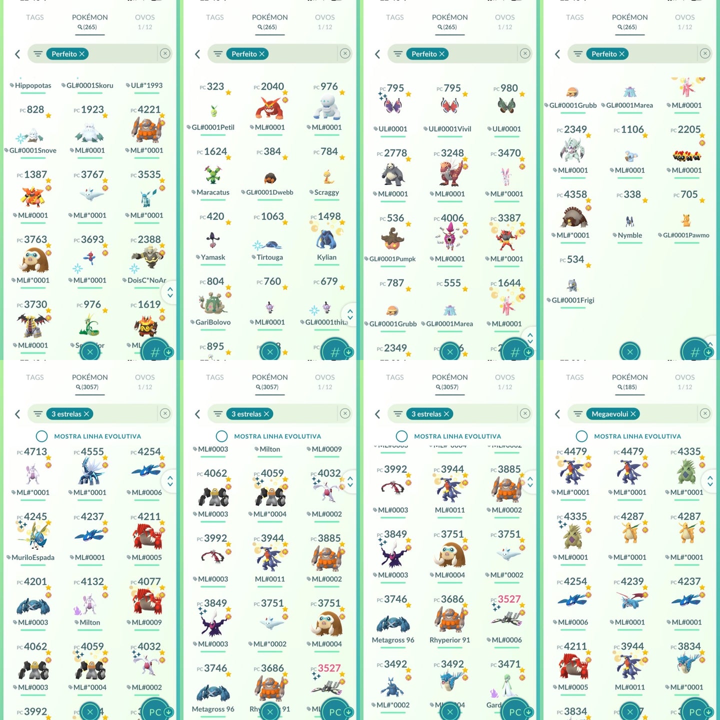Conta Pokémon GO Nível 76 XP Pro 80 - Screenshot 16