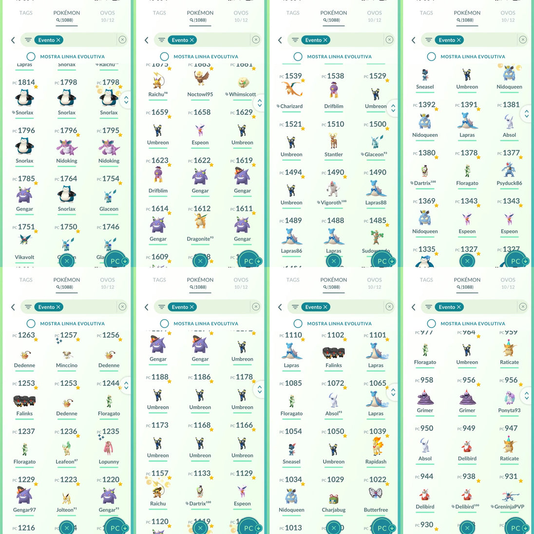 Galeria da conta Pokémon GO nível 71 — imagem 36