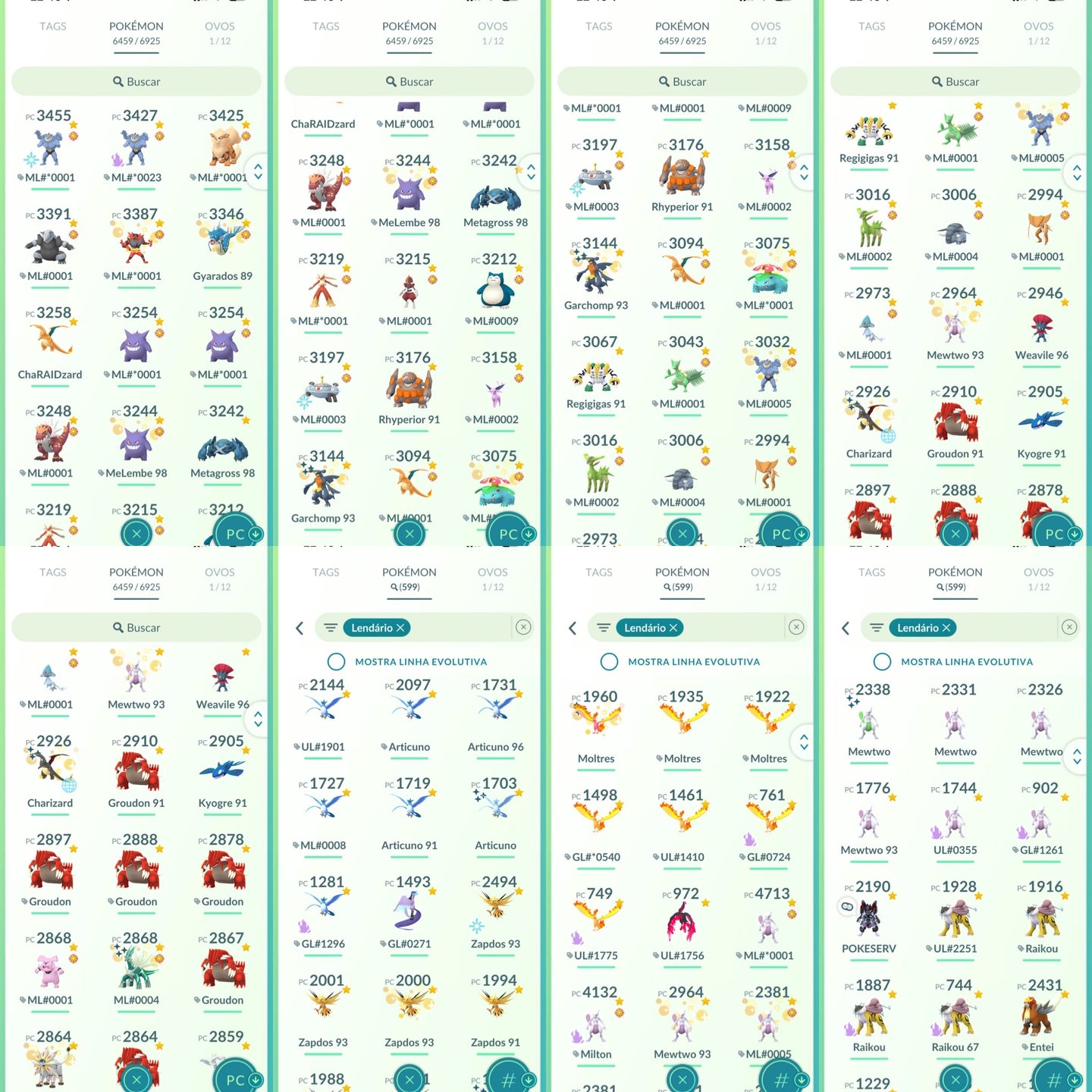 Conta Pokémon GO Nível 76 XP Pro 80 - Screenshot 6