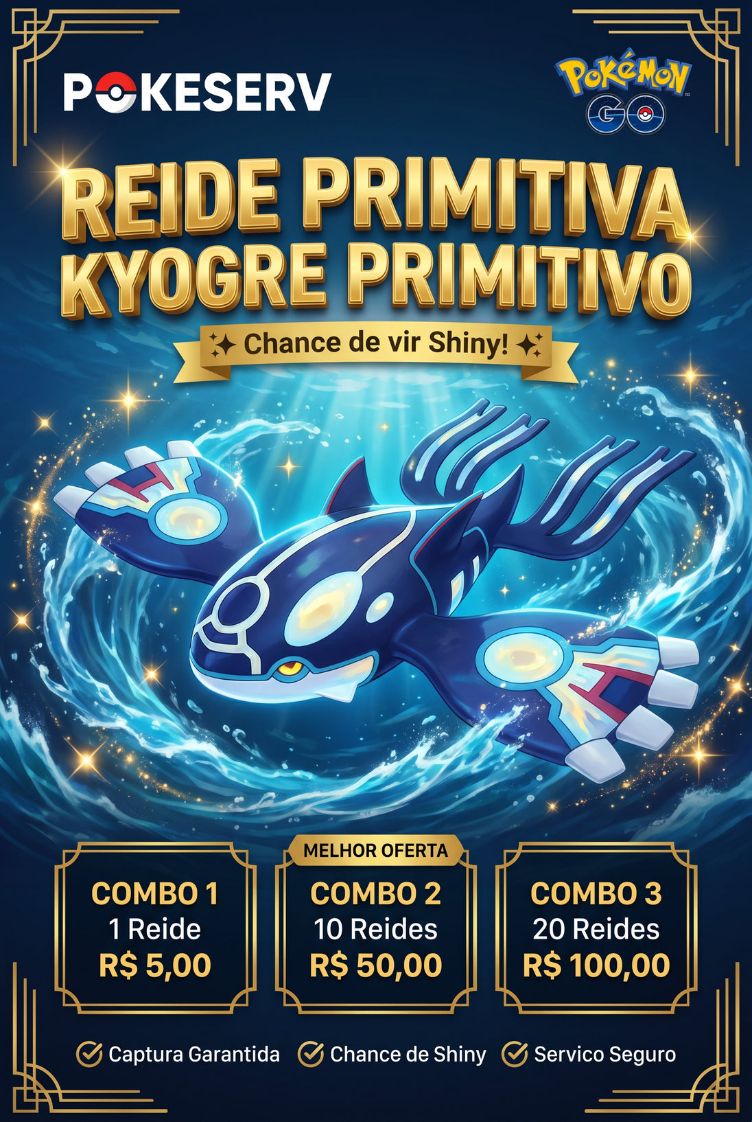 Reide Primitiva Kyogre Primitivo Shiny PokeServ