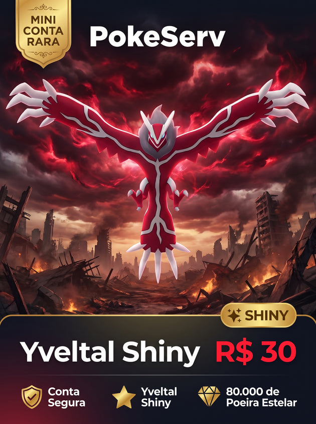 Mini Conta Rara Yveltal Shiny PokeServ