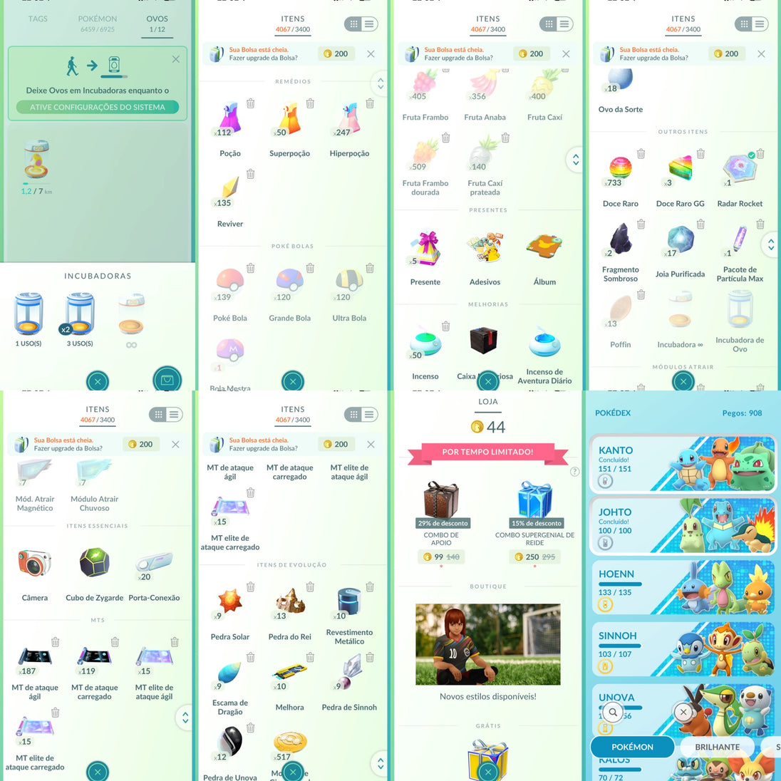 Conta Pokémon GO Nível 76 XP Pro 80 - Screenshot 23