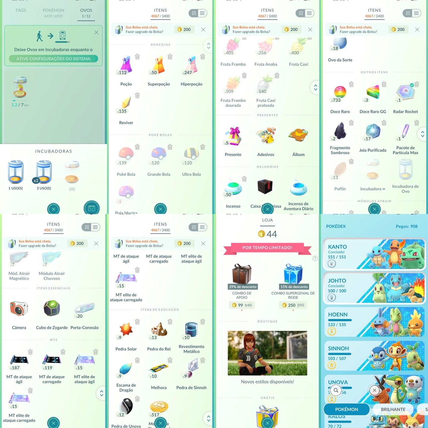 Conta Pokémon GO Nível 76 XP Pro 80 - Screenshot 23