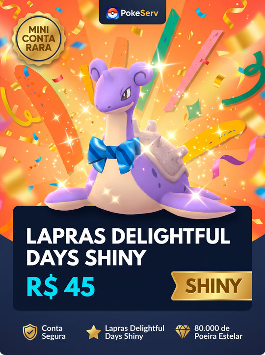 Mini Conta Rara Lapras Delightful Days Shiny PokeServ