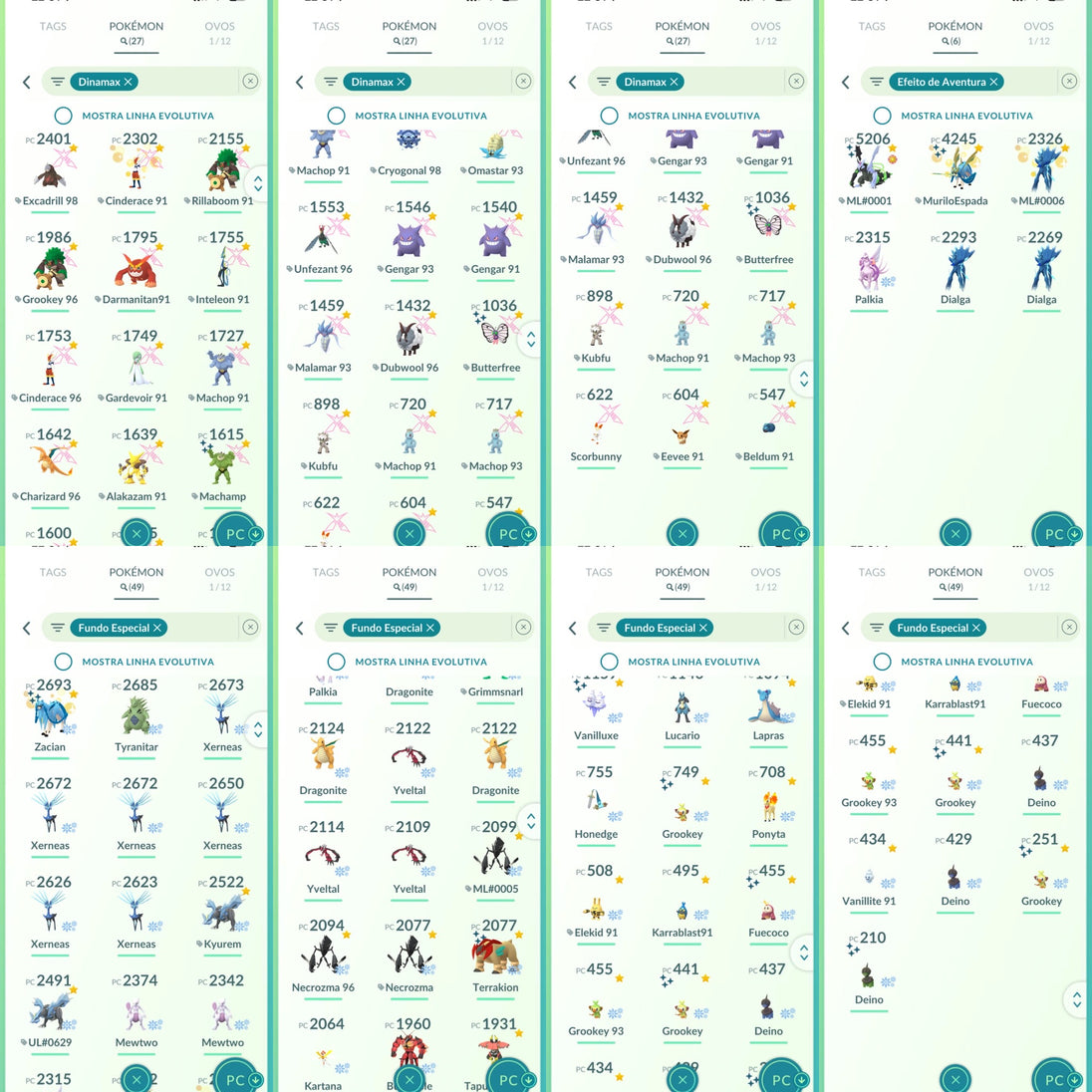 Conta Pokémon GO Nível 76 XP Pro 80 - Screenshot 18