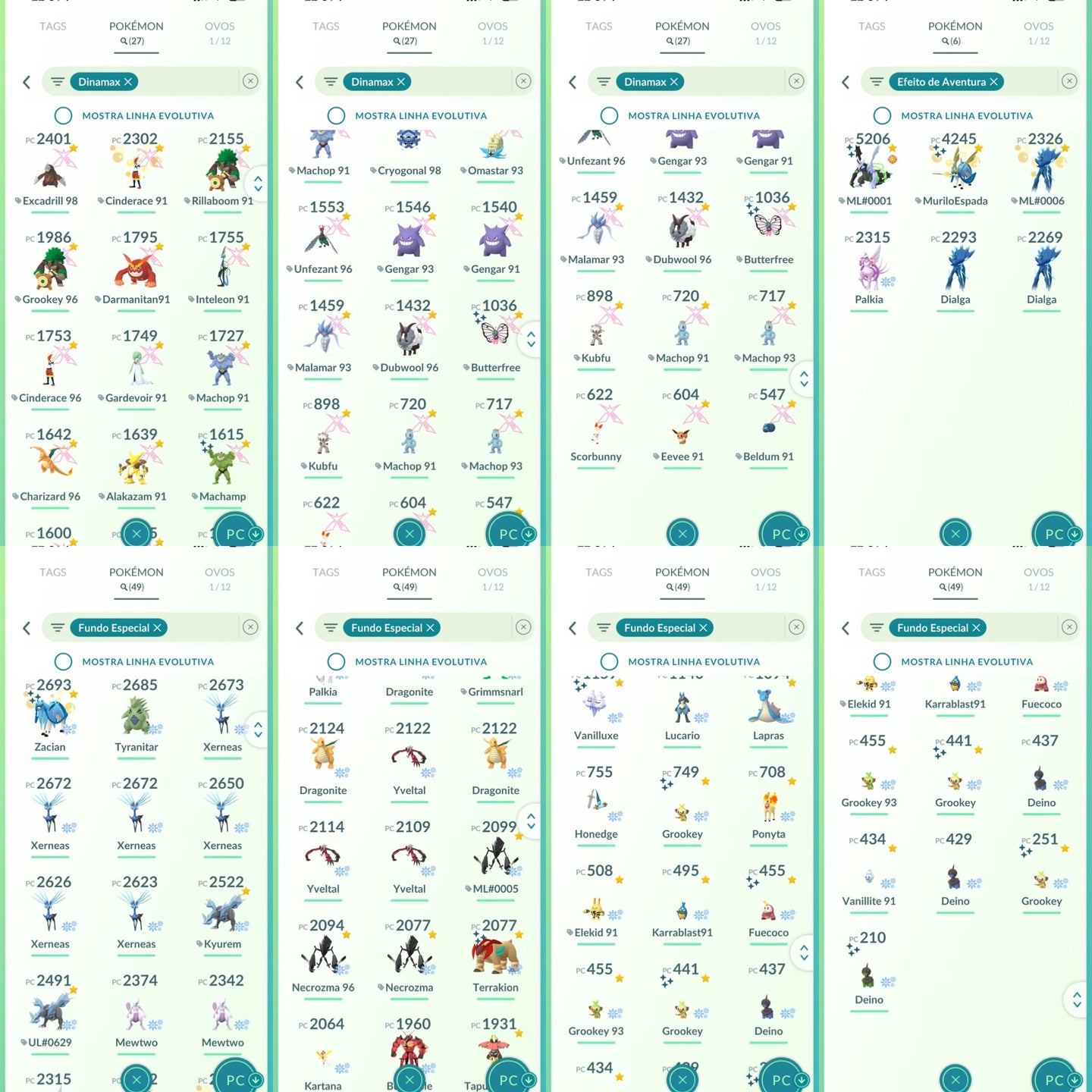 Conta Pokémon GO Nível 76 XP Pro 80 - Screenshot 18