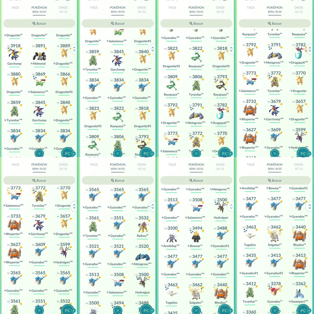 Galeria da conta Pokémon GO nível 71 — imagem 19