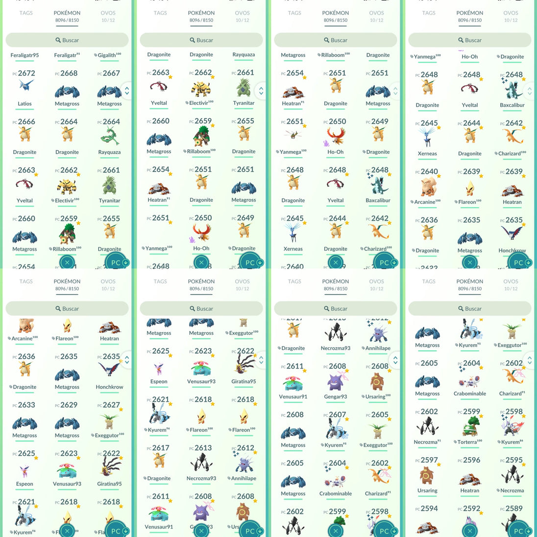 Galeria da conta Pokémon GO nível 71 — imagem 9