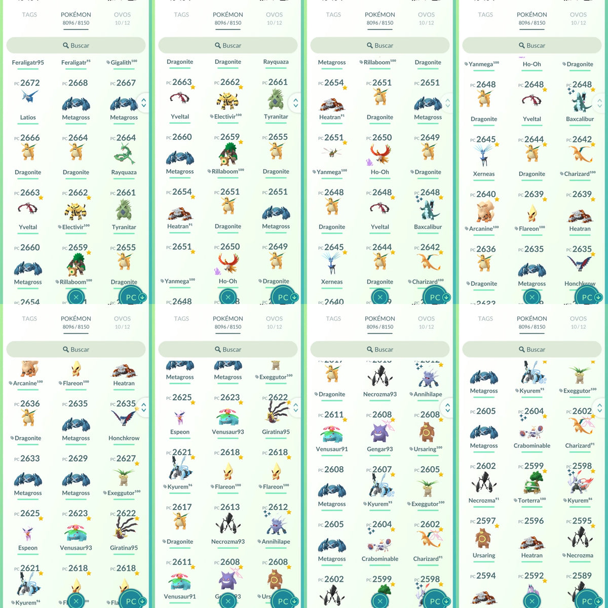 Galeria da conta Pokémon GO nível 71 — imagem 9