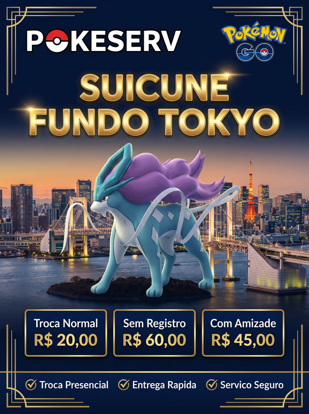 Suicune Lendário Fundo Tokyo GoFest PokeServ