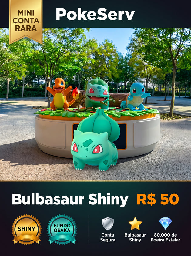 Mini Conta Rara Bulbasaur Osaka Japan Shiny PokeServ