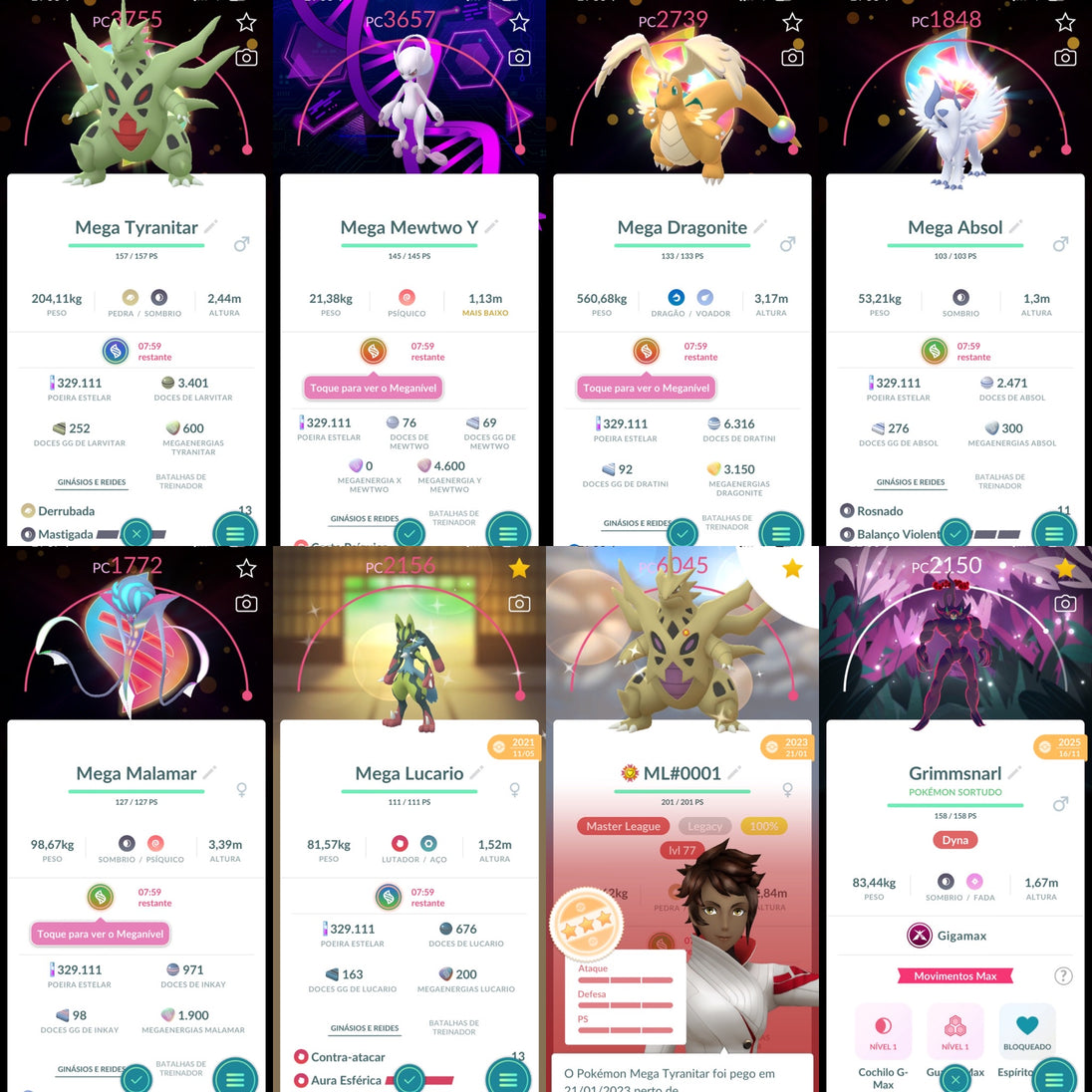 Conta Pokémon GO Nível 76 XP Pro 80 - Screenshot 2