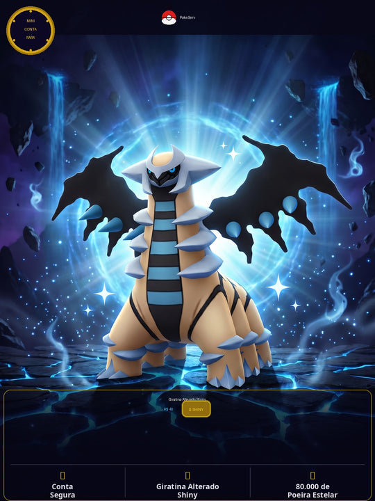 Mini Conta Rara Giratina Alterado Shiny PokeServ
