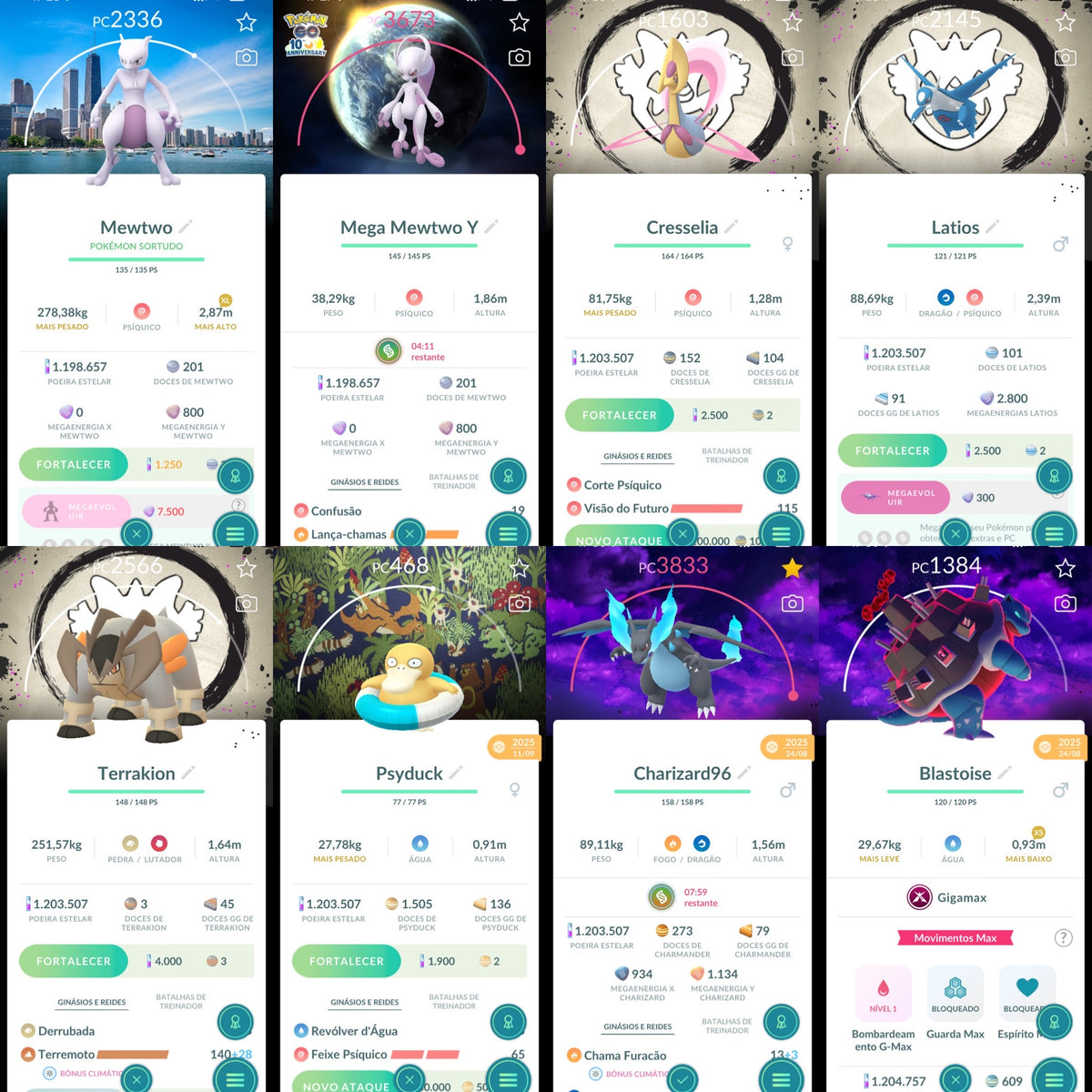 Galeria da conta Pokémon GO nível 71 — imagem 2