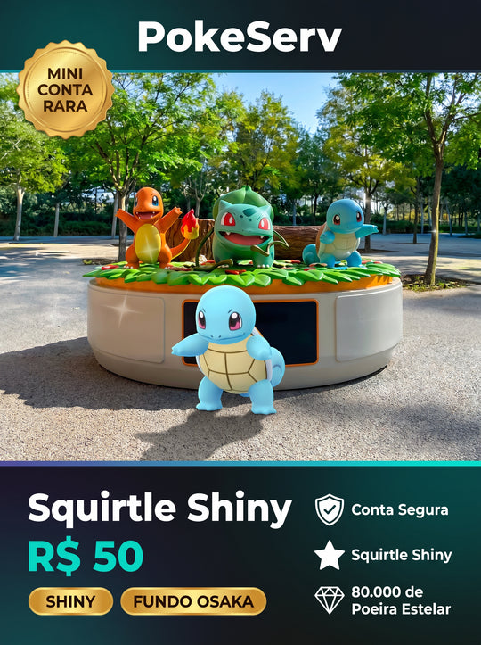 Mini Conta Rara Squirtle Osaka Japan Shiny PokeServ