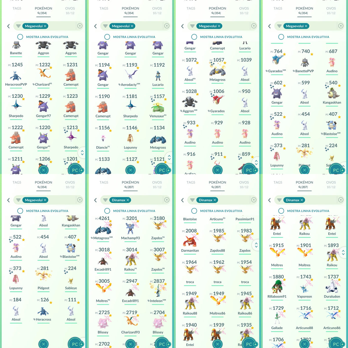 Galeria da conta Pokémon GO nível 71 — imagem 29
