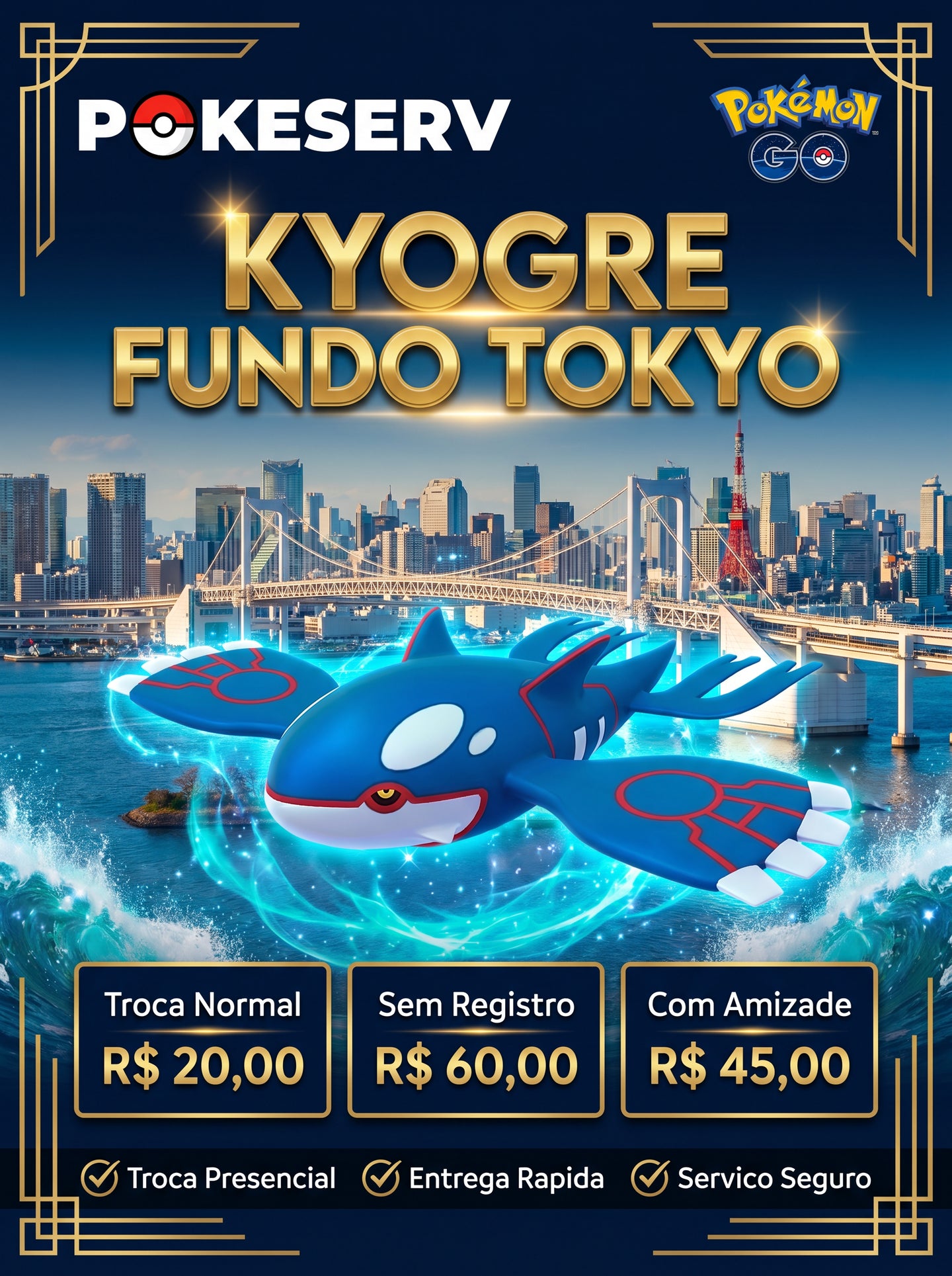 Kyogre Fundo Tokyo GoFest CP2316 PokeServ