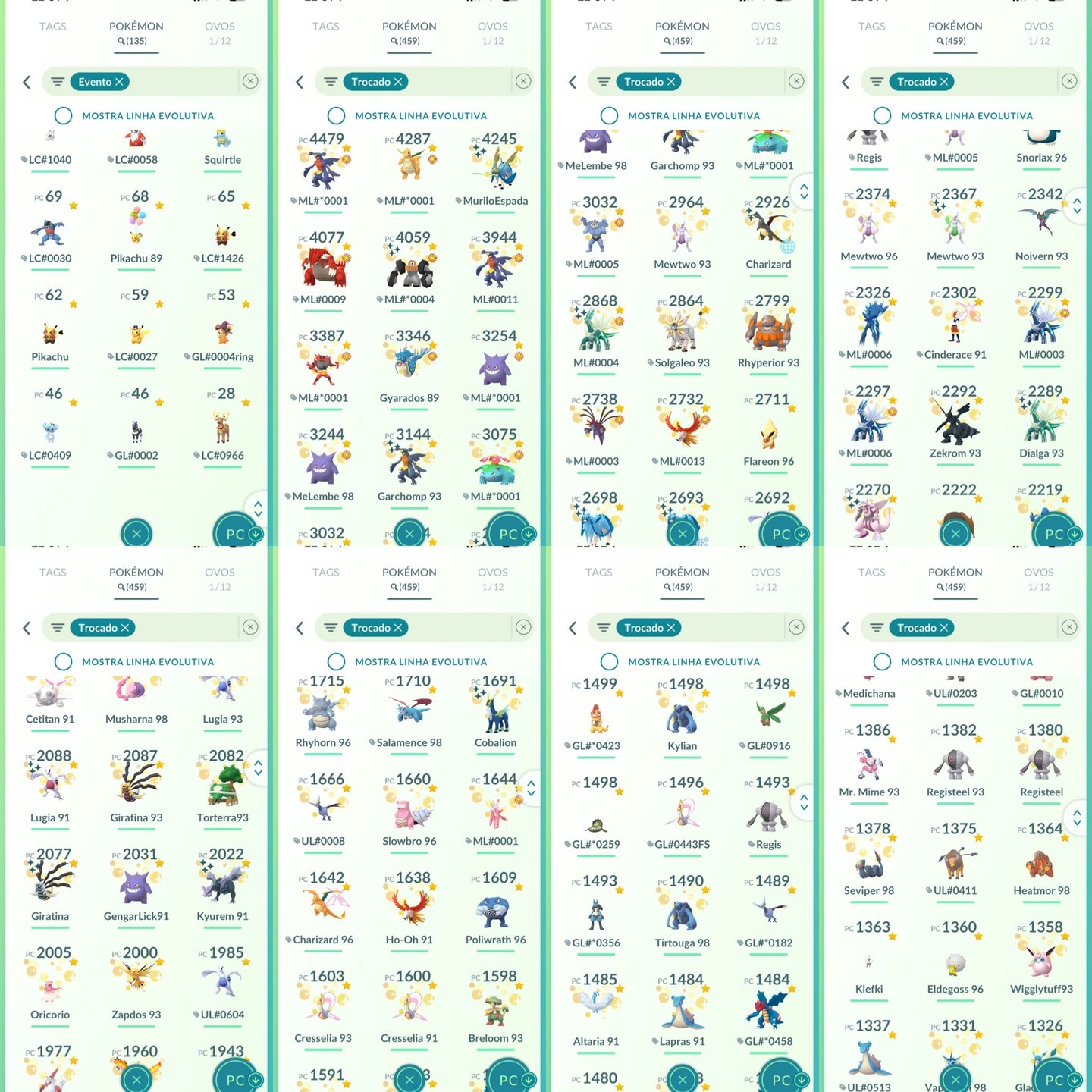 Conta Pokémon GO Nível 76 XP Pro 80 - Screenshot 20