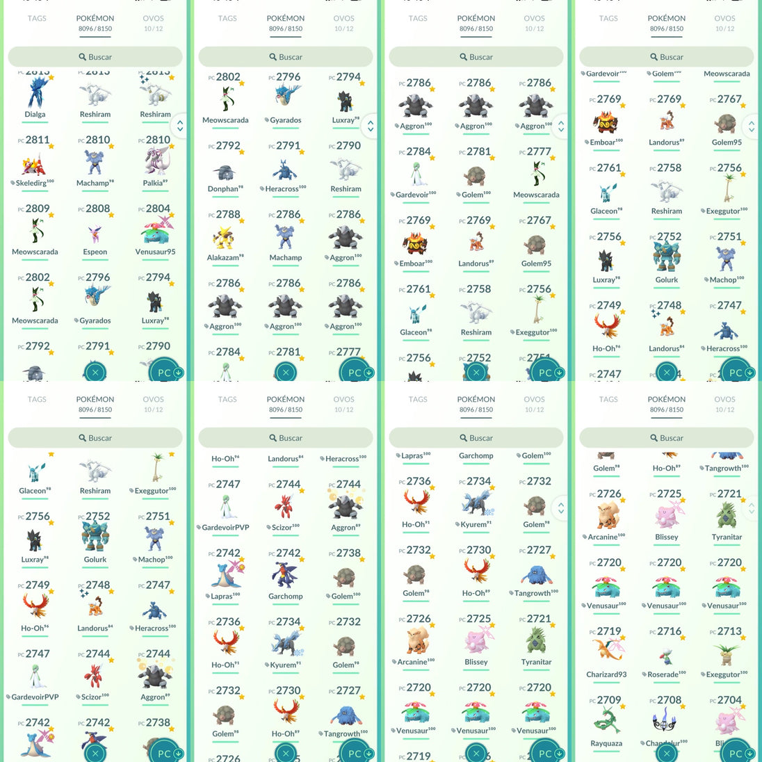 Galeria da conta Pokémon GO nível 71 — imagem 34