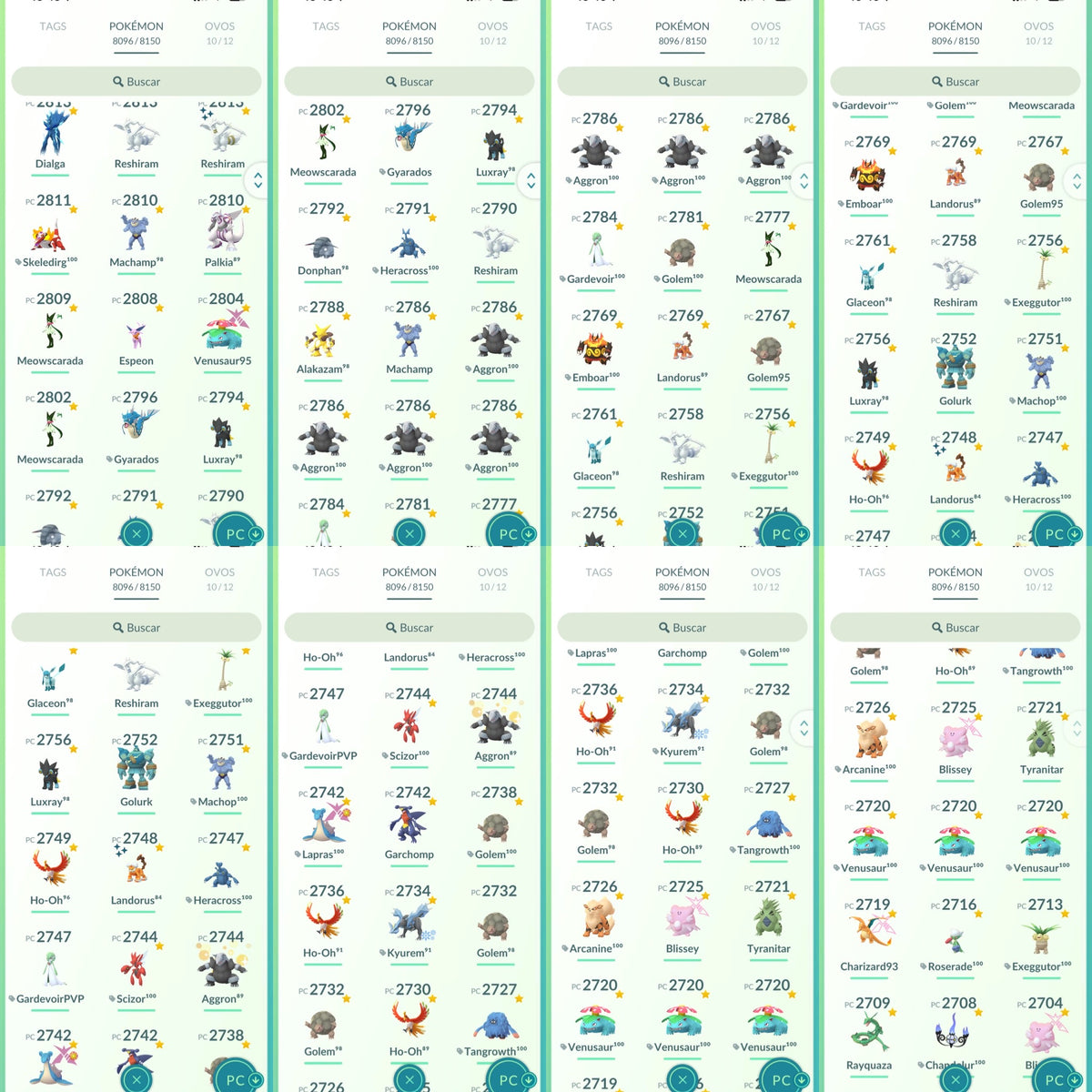 Galeria da conta Pokémon GO nível 71 — imagem 34