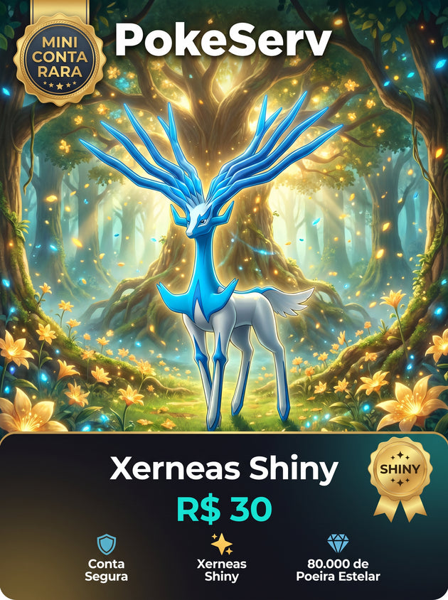Mini Conta Rara Xerneas Shiny PokeServ
