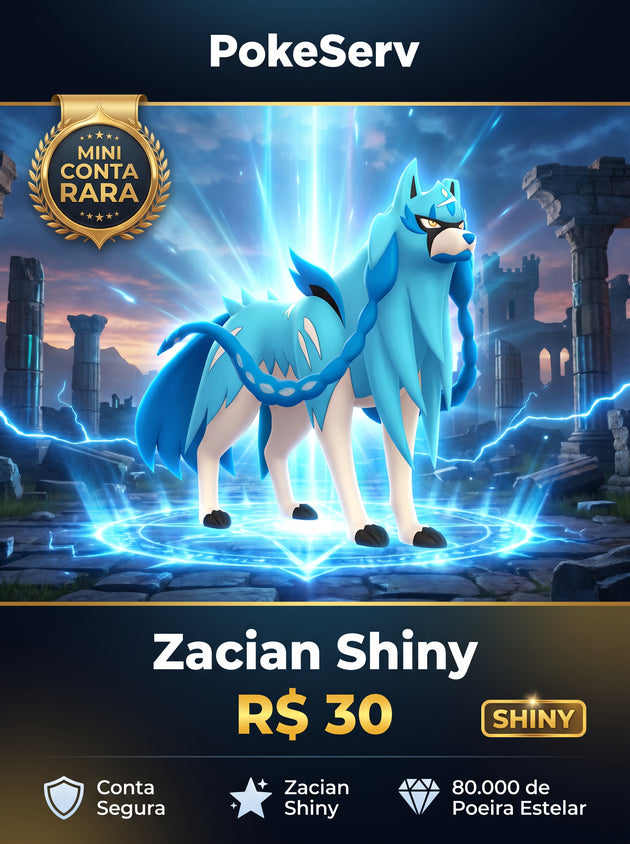 Mini Conta Rara Zacian Shiny PokeServ