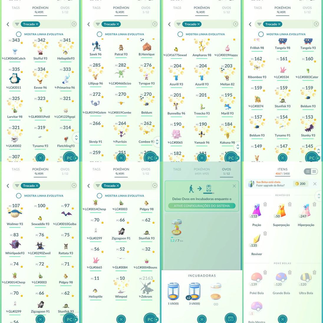 Conta Pokémon GO Nível 76 XP Pro 80 - Screenshot 22