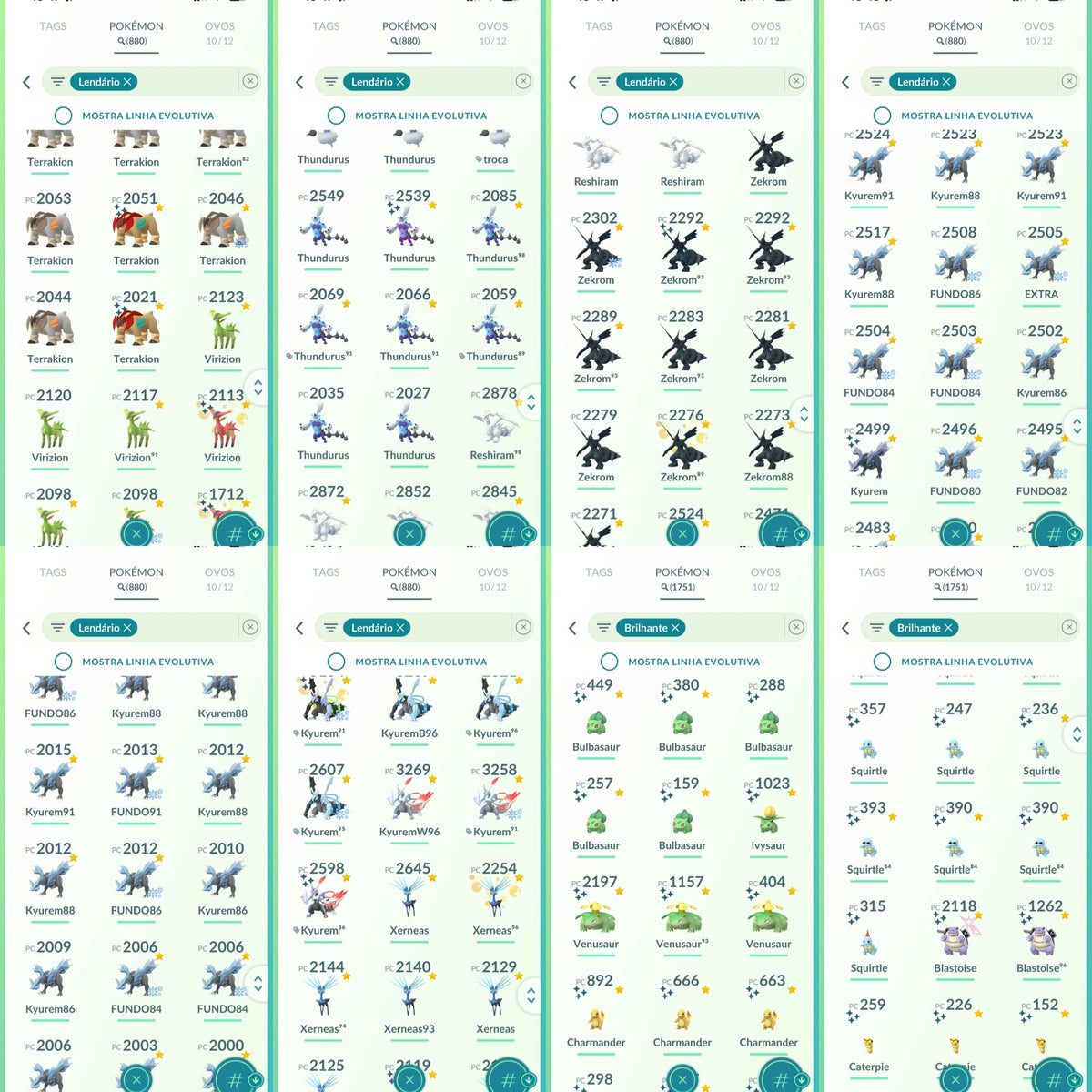Galeria da conta Pokémon GO nível 71 — imagem 13