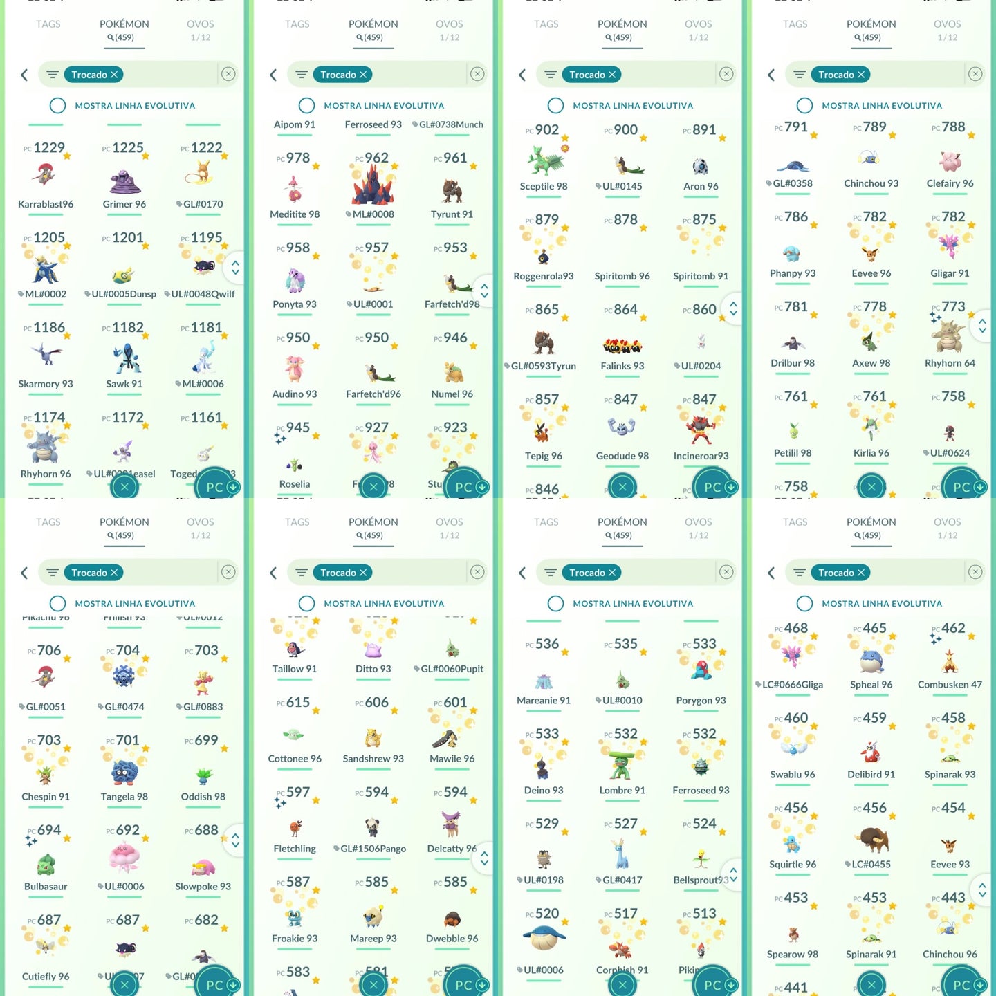 Conta Pokémon GO Nível 76 XP Pro 80 - Screenshot 21
