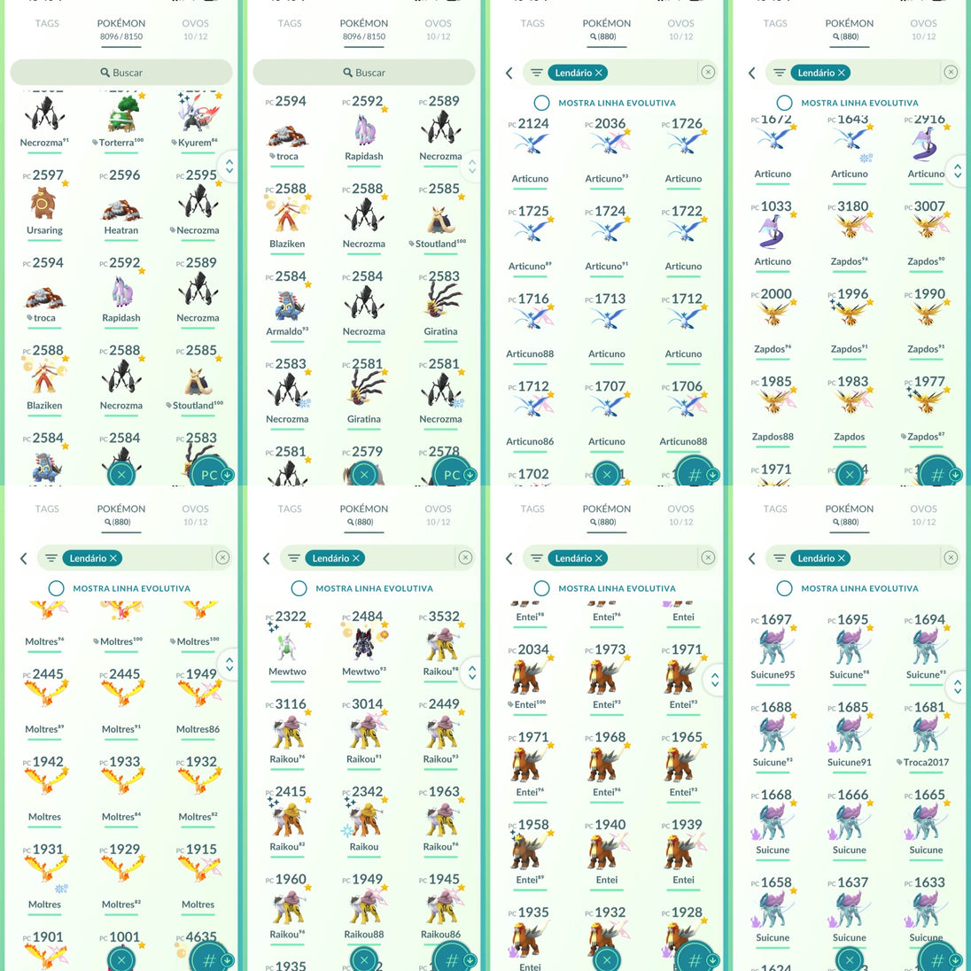 Galeria da conta Pokémon GO nível 71 — imagem 2