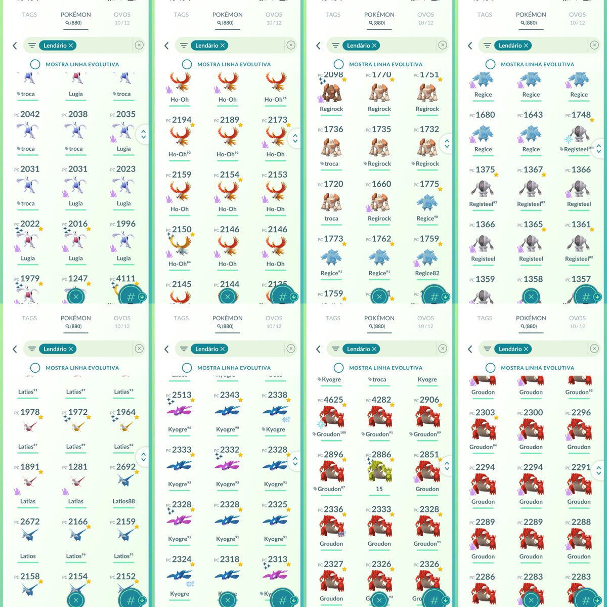Galeria da conta Pokémon GO nível 71 — imagem 8