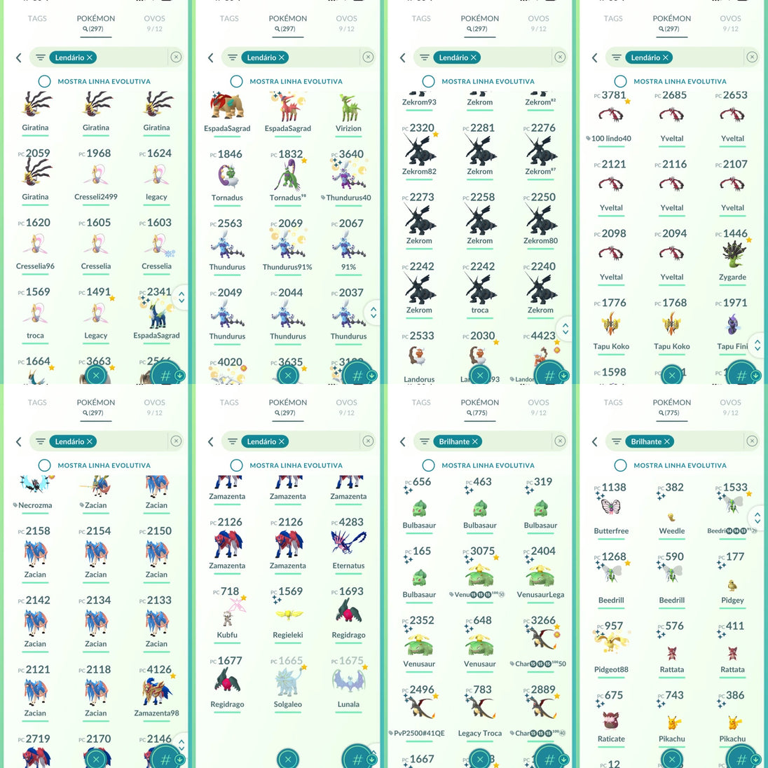 Galeria da conta Pokémon GO nível 71 — imagem 10