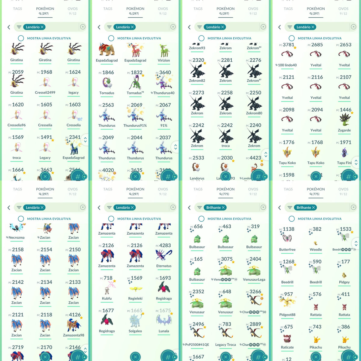Galeria da conta Pokémon GO nível 71 — imagem 10