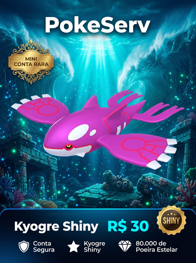 Mini Conta Rara Kyogre Shiny PokeServ