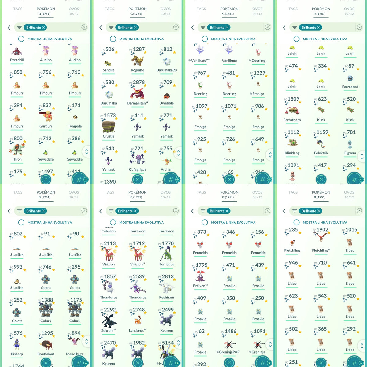 Galeria da conta Pokémon GO nível 71 — imagem 31