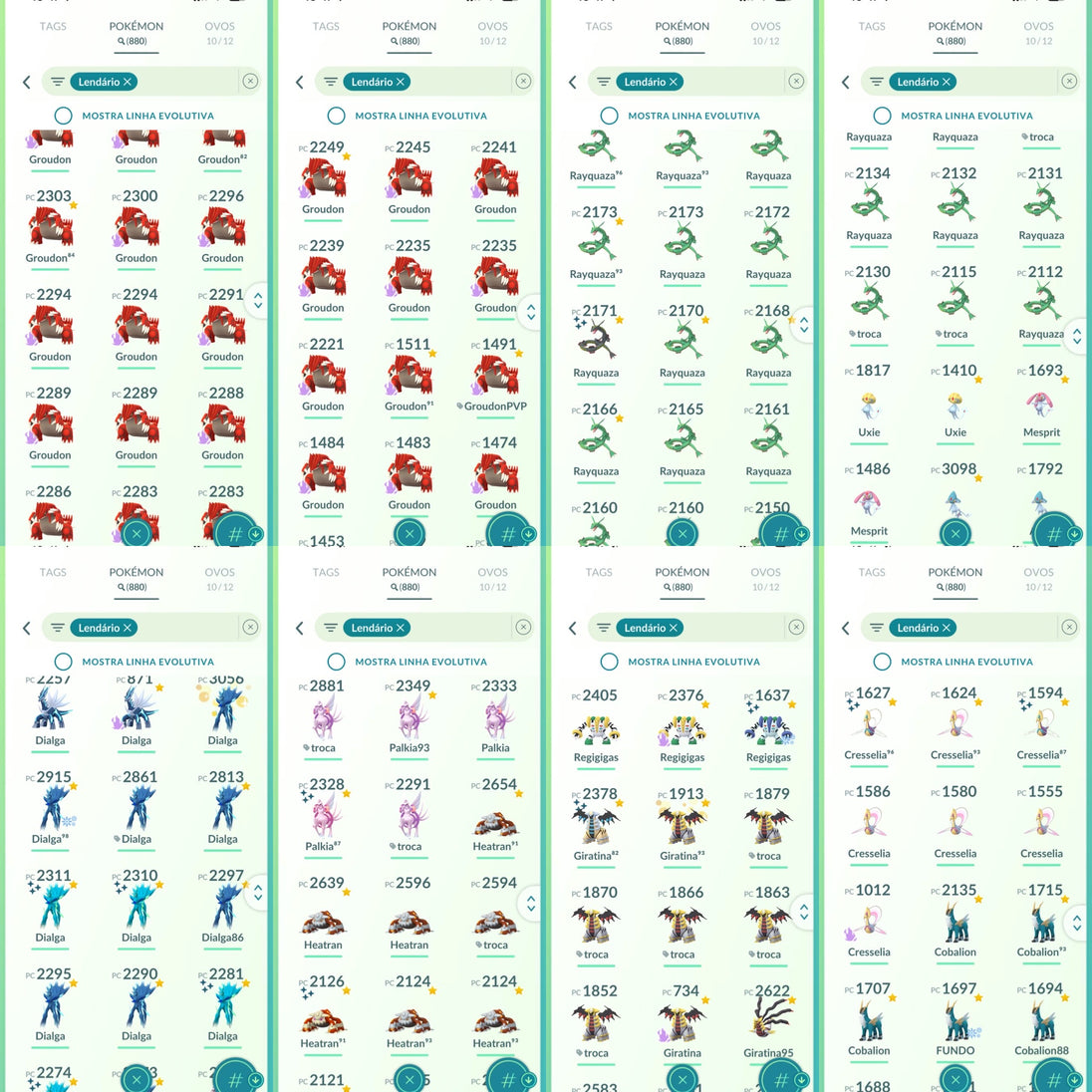 Galeria da conta Pokémon GO nível 71 — imagem 11
