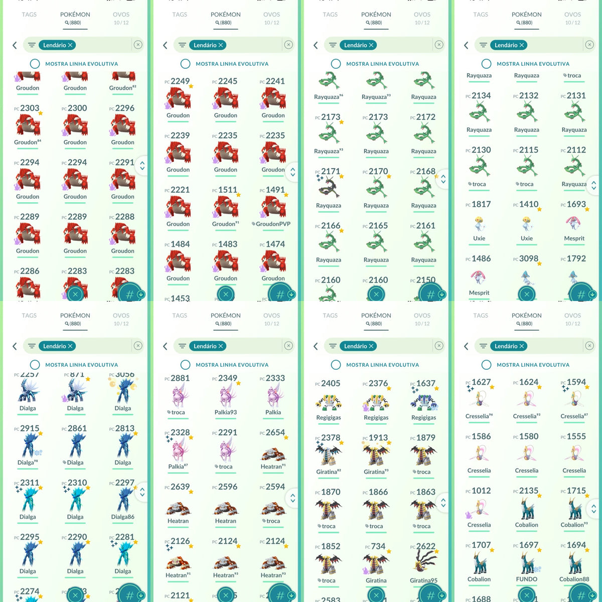 Galeria da conta Pokémon GO nível 71 — imagem 11