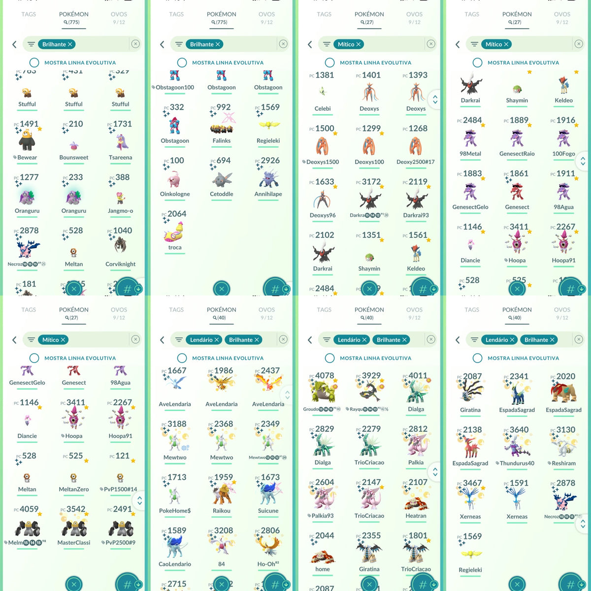 Galeria da conta Pokémon GO nível 71 — imagem 15