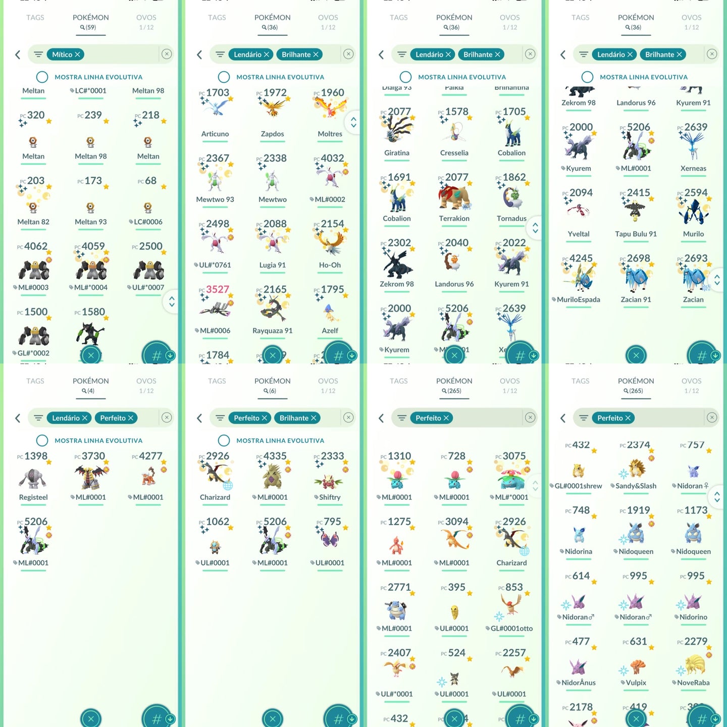 Conta Pokémon GO Nível 76 XP Pro 80 - Screenshot 14