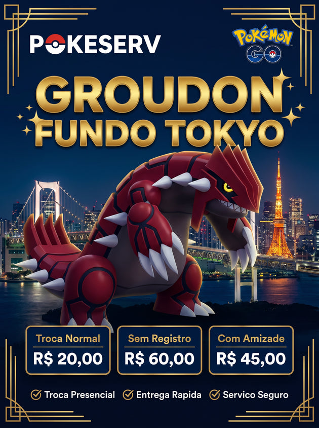Groudon Lendário Fundo Tokyo GoFest PokeServ